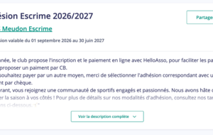 Les inscriptions 2026-2027 sont ouvertes !